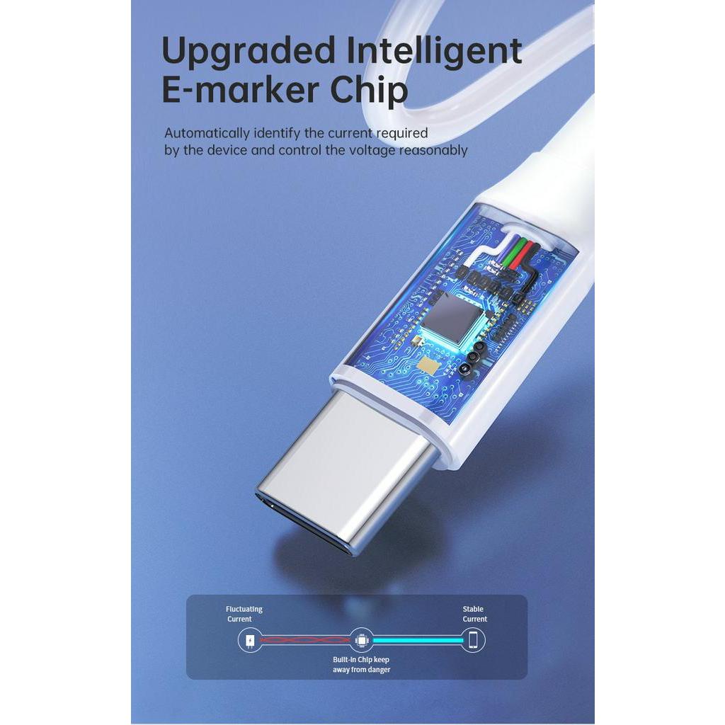 Dây Cáp Sạc Nhanh Loại C Romoss CB321 1M / 2M Sang USB PD 100W