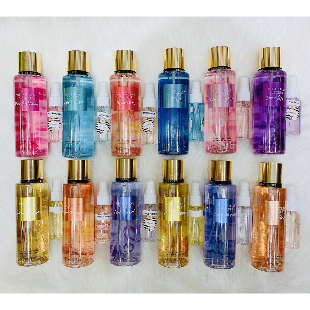 [33mXịt Thơm Toàn Thân Body Mist Victoria Secret & Bath And Body Works Hương Tự Nhiên Giúp Cơ Thể Thơm Lâu (Tester 33ml)