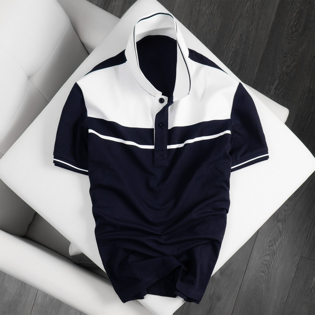 Áo thun nam có cổ tay ngắn, áo polo nam vải cotton from rộng 3 mẫu siêu hot | BigBuy360 - bigbuy360.vn