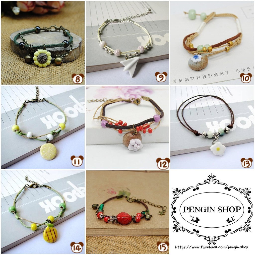 Vòng tay, lắc tay gốm nhiều hình