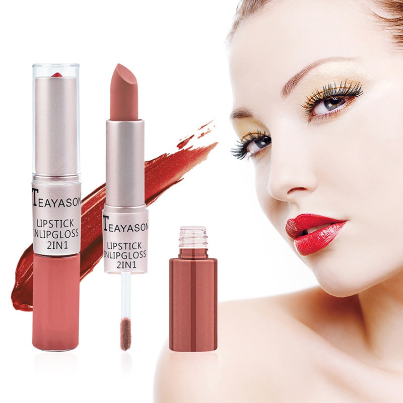 [Hàng mới về] Son Lì Teayason Thiết Kế 2 Trong 1 Chống Dính Cốc Màu Sắc Tuyệt Đẹp