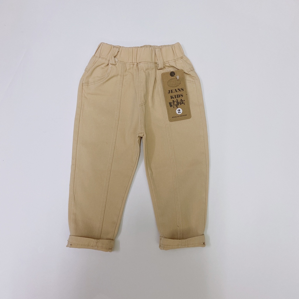 Quần dài cho bé trai bé gái chất kaki mềm mịn cho bé từ 8-31kg kaki 3 màu