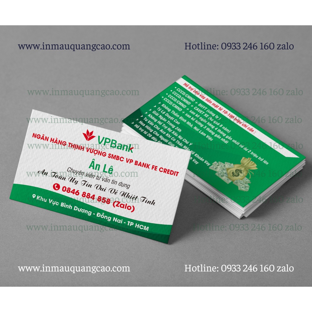 MẪU IN CARD VISIT NGÂN HÀNG VPBANK