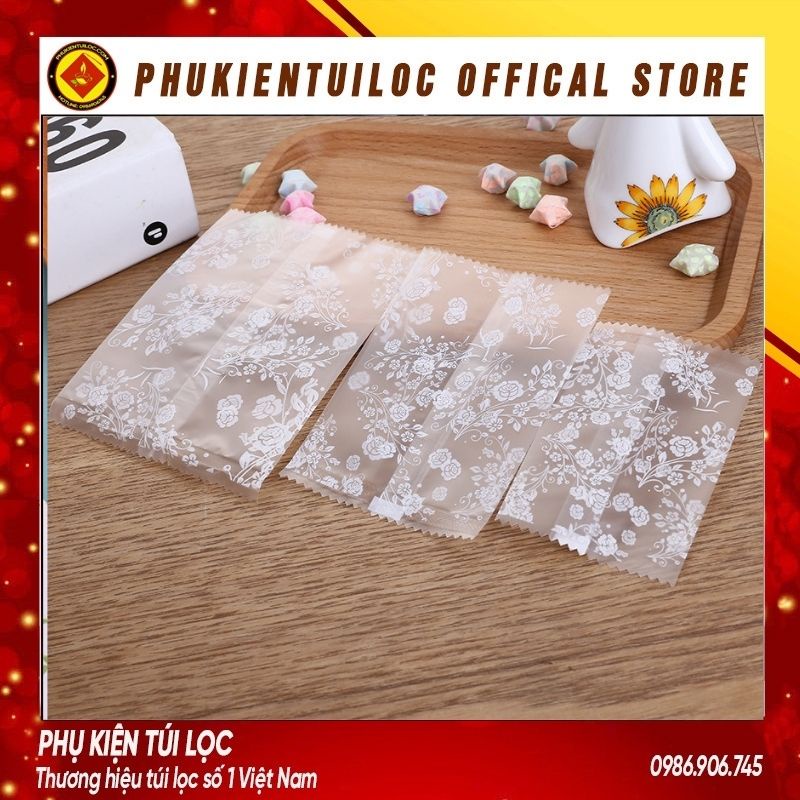 Túi đựng bánh cookie/ bánh quy/ trà hoa 7*10cm các mẫu- Phukientuiloc.com
