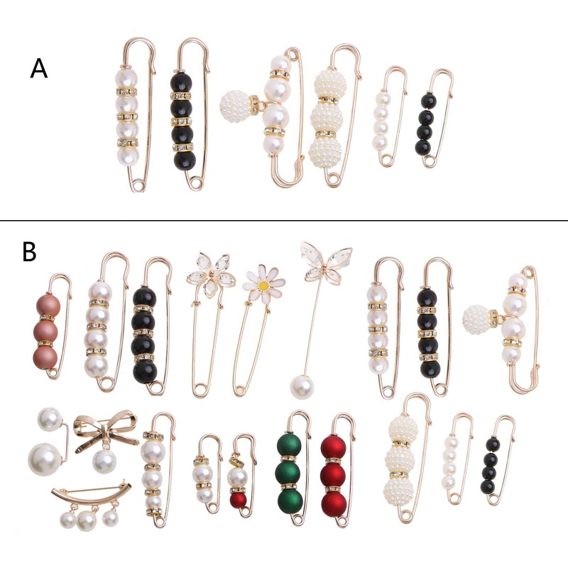Ghim Cài Áo Đính Ngọc Trai Nhân Tạo Chống Chói Thời Trang Cho Nữ