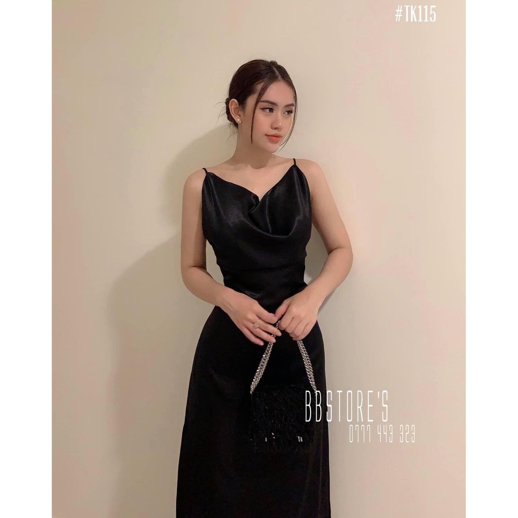 [Mã FAGREEN245 giảm 10% tối đa 30K đơn 99K] [BBSTORE'S] Đầm 2 Dây Cổ Đỗ Sexy - TK115 | BigBuy360 - bigbuy360.vn