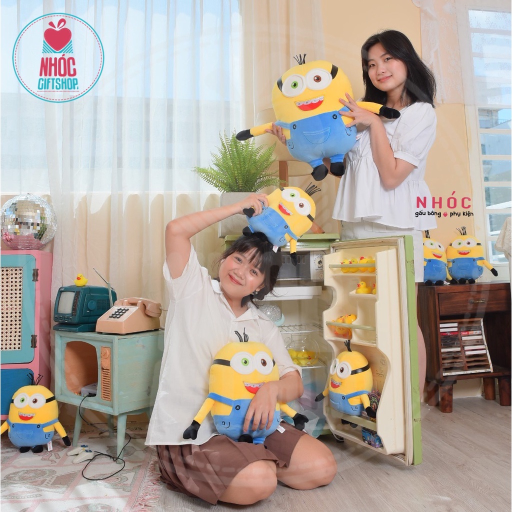 Thú Bông Minions Lông Mịn Đứng TC Hàng Cao Cấp An Toàn Cho Bé - NHÓC