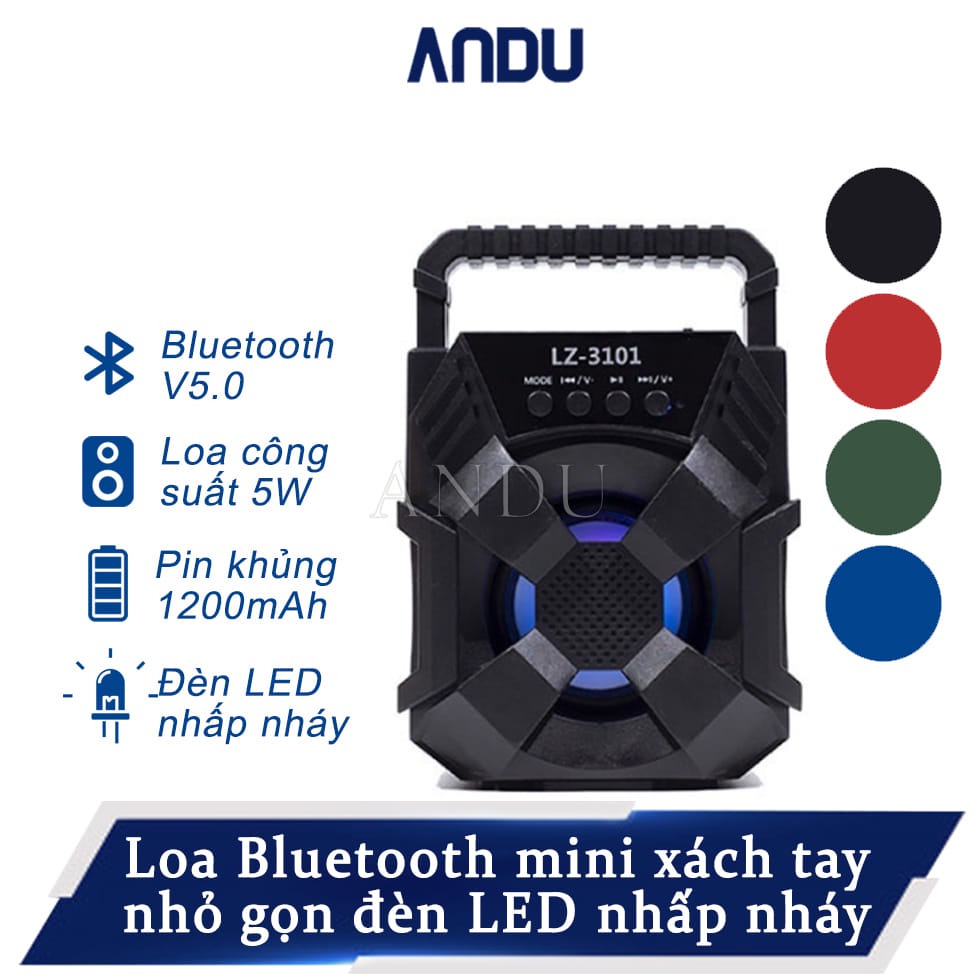 Loa xách tay BluetoothSN-1995 đèn led nhấp nháy Hỗ trợ cắm thẻ nhớ, USB