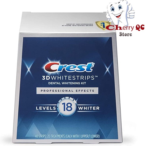 [Full box] Miếng dán trắng răng Crest 3D White Professional Effects New 2022 ❤(40 strips 20 gói) ❤ m