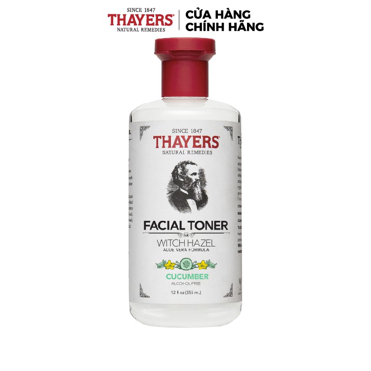 Nước hoa hồng không cồn THAYERS - Hương dưa chuột 355ml