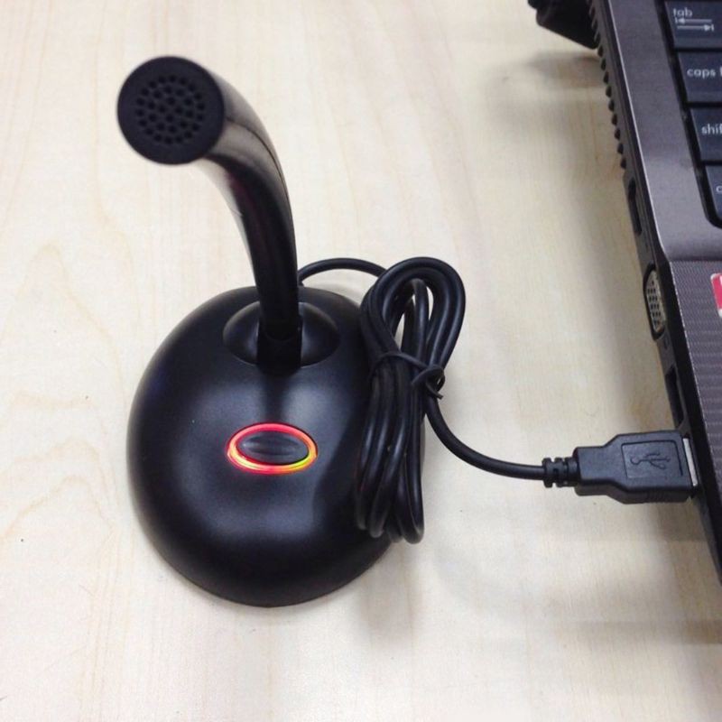 H.S.V✺USB Desktop Noise Cancelling Mic Microphone for PC Computer Laptop Use Accessory