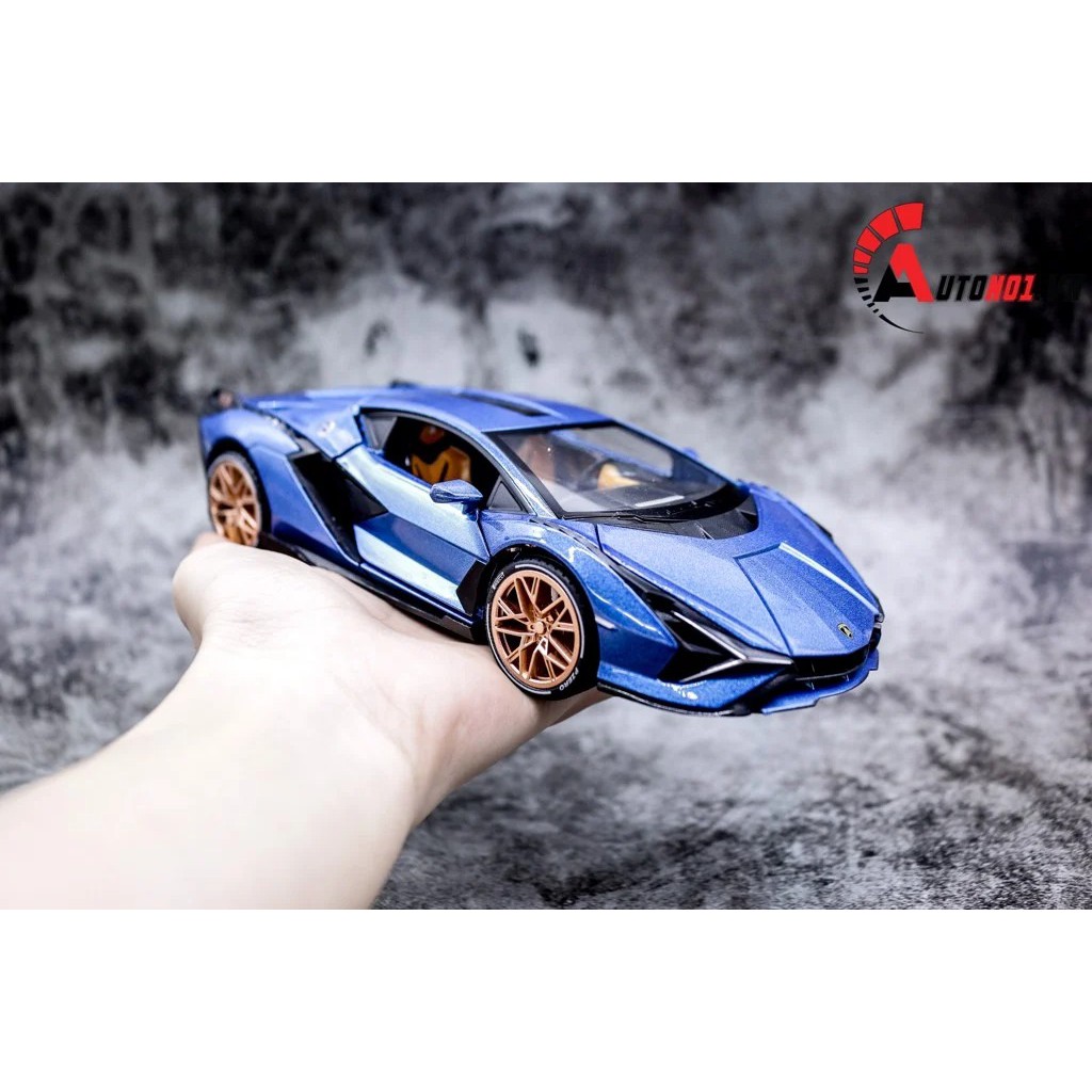 MÔ HÌNH XE LAMBORGHINI SIAN FKP 37 BLUE 1:22 JIAYE 7554