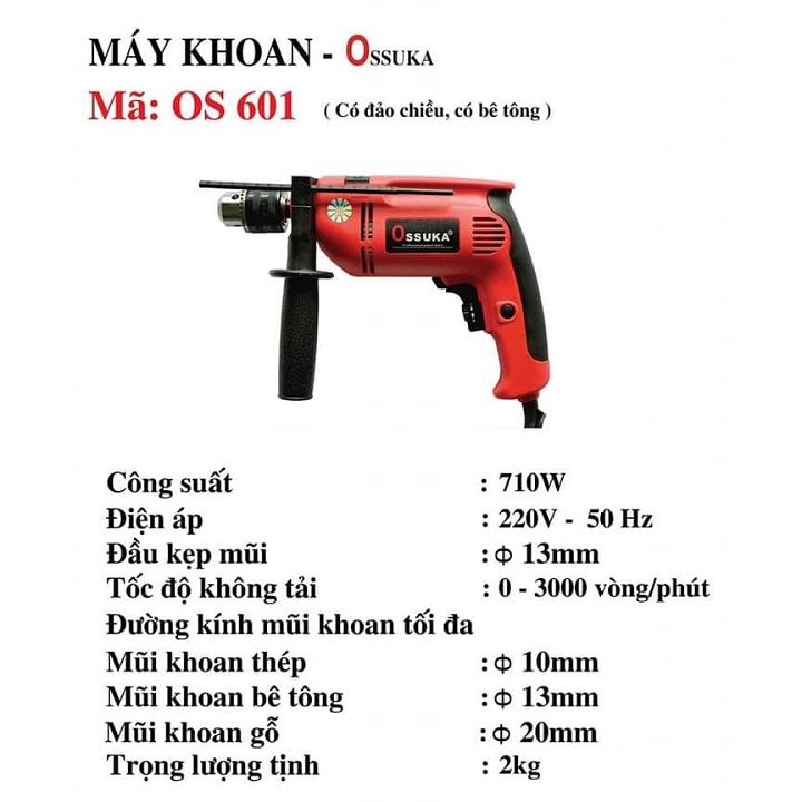 Máy Khoan Osuka OS601 710W