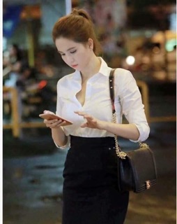 Áo sơmi trắng, xanh!