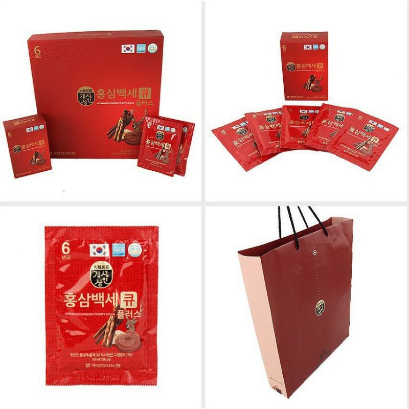 Nước Hồng Sâm Nhung  Hươu Linh Chi QPlus Hàn Quôc