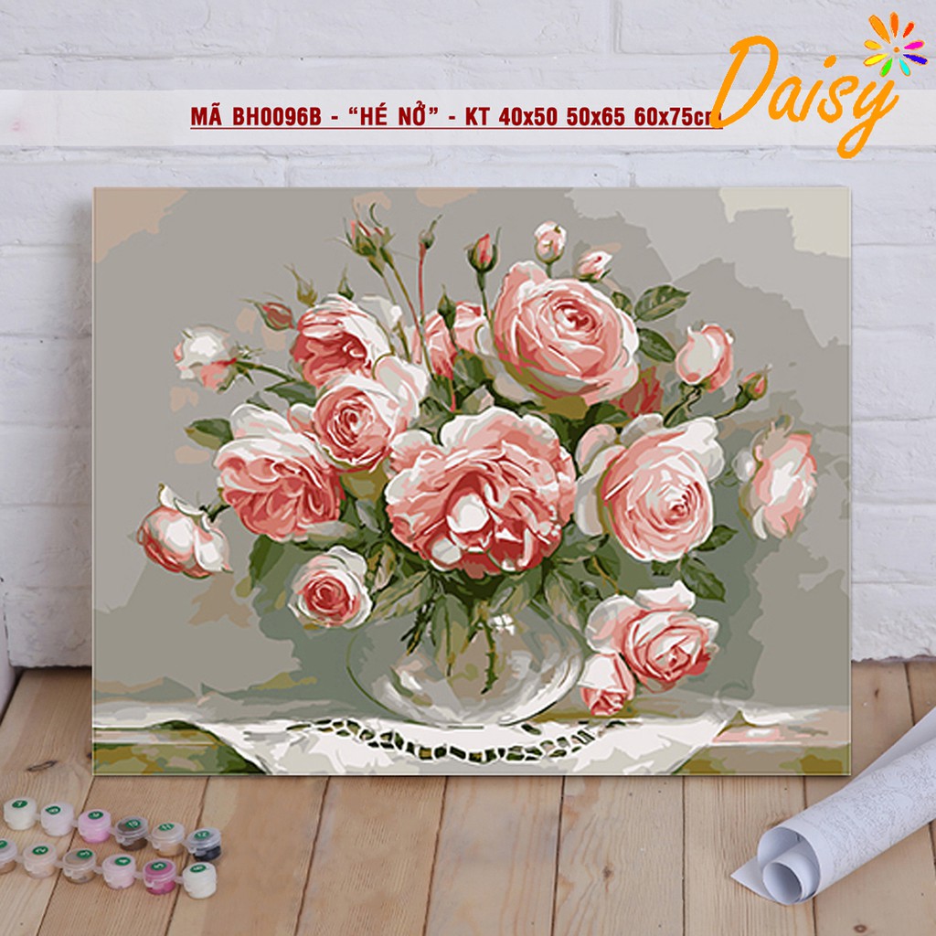 [Free Ship] Tranh Số Hóa Tự Tô Màu DAISY Chủ Đề Hoa Nhiều Mẫu Chuẩn Màu Hàng Có Sẵn | BigBuy360 - bigbuy360.vn