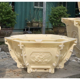 Khuôn Chậu Lục Giác 45 bầu không chân, khuôn chậu cảnh ABS, khuôn chậu cảnh Công CNC, khuôn đúc chậu xi măng