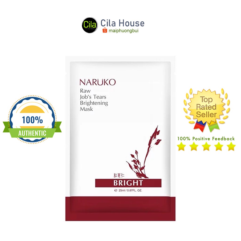 (Bản Đài) Miếng mặt nạ Naruko Ý dĩ nhân đỏ - Cila House | Thế Giới Skin Care