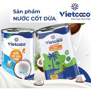 Nước cốt dừa  Vietcoco đóng lon dung tích 400 ml -nấu ăn , làm bánh