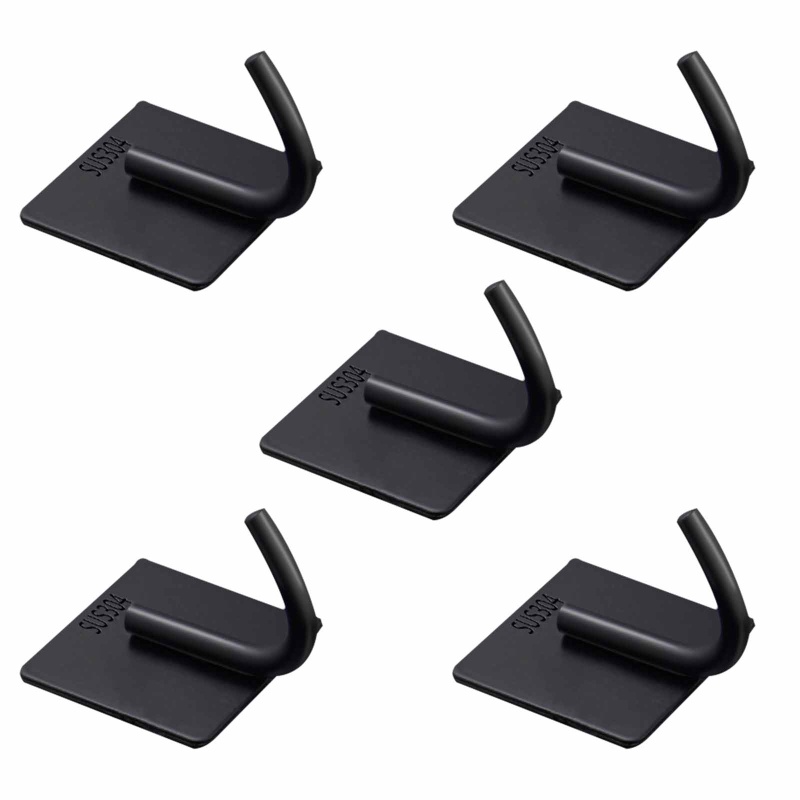 Set 5 Móc Treo Đồ Gắn Tường Bằng Thép Không Gỉ Chất Lượng Cao