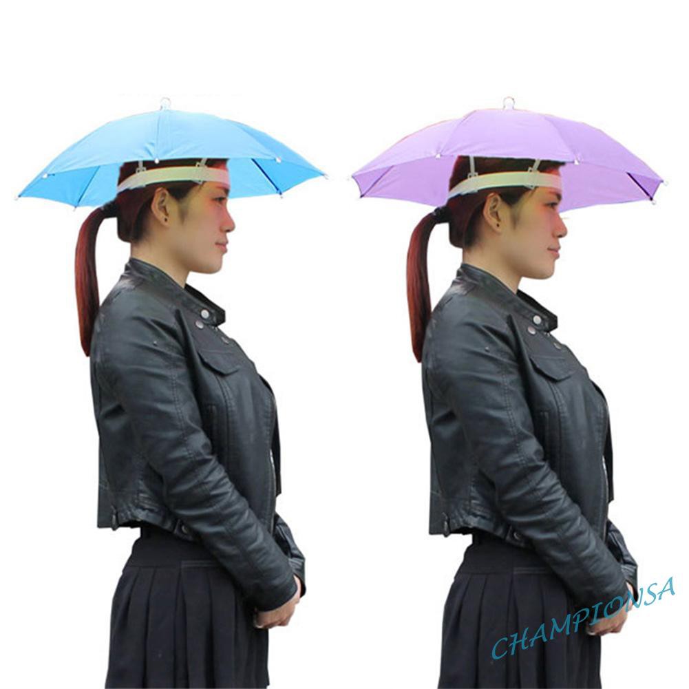 ˆHead Umbrella Anti-Rain Fishing Anti-Sun Umbrella Hat Adults Supplies