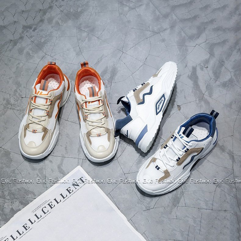 Giày Thể Thao Nam Tập Gym Chạy Bộ Thể Dục Eric Fashion giày sneaker nam cổ thấp giá rẻ G241