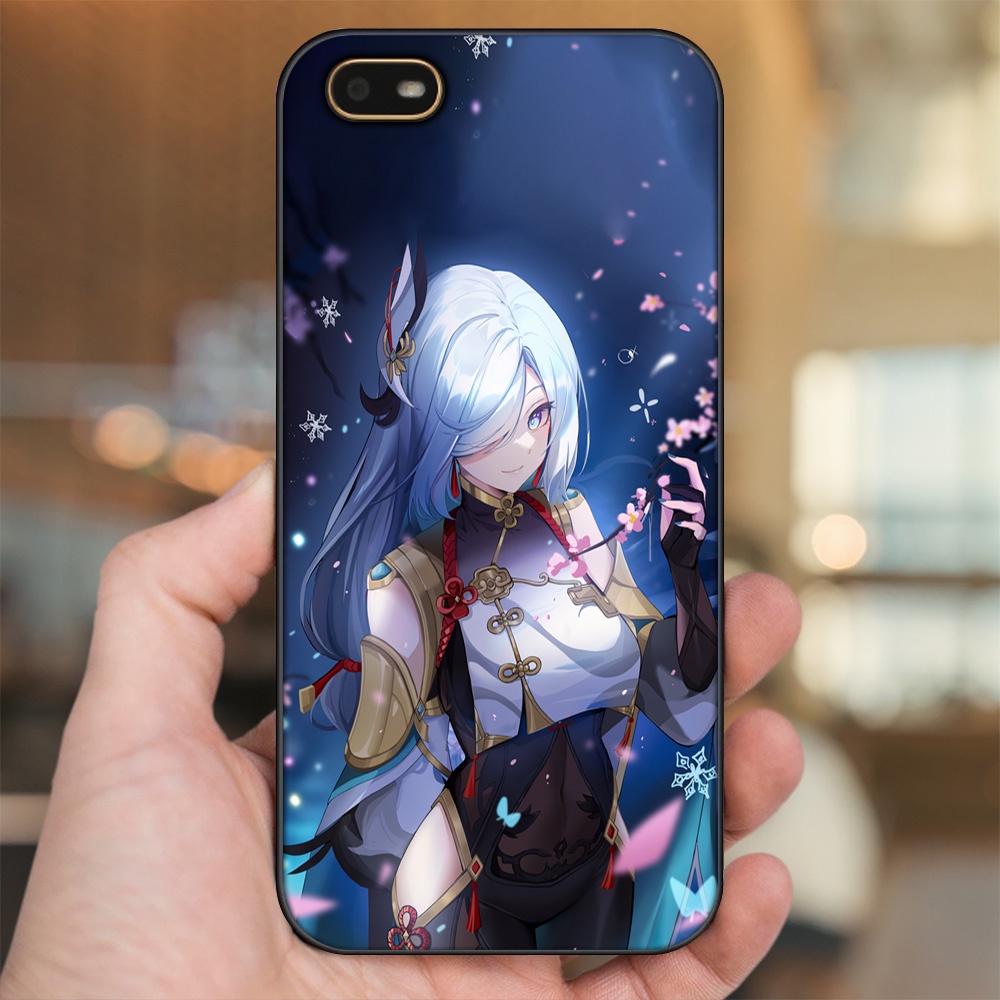 Ốp lưng Oppo A1K viền đen in hình Shenhe Genshin Impact