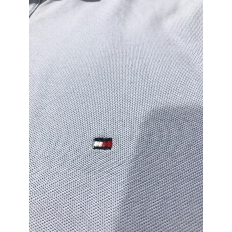 Áo thun ngắn tay có cổ hiệu Tommy Hilfiger màu xanh size M