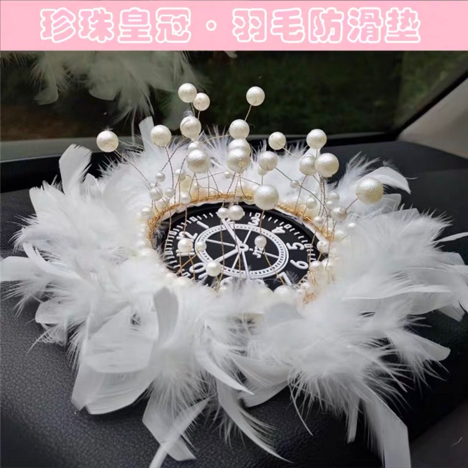 Tấm Thảm Lông Vũ Chống Trượt Chịu Nhiệt Độ Cao In Họa Tiết Dễ Thương Sáng Tạo Để Trang Trí Bảng Điều Khiển Xe Hơi