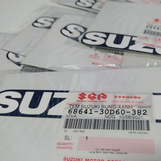 Tem dán chữ Suzuki kèm Logo S