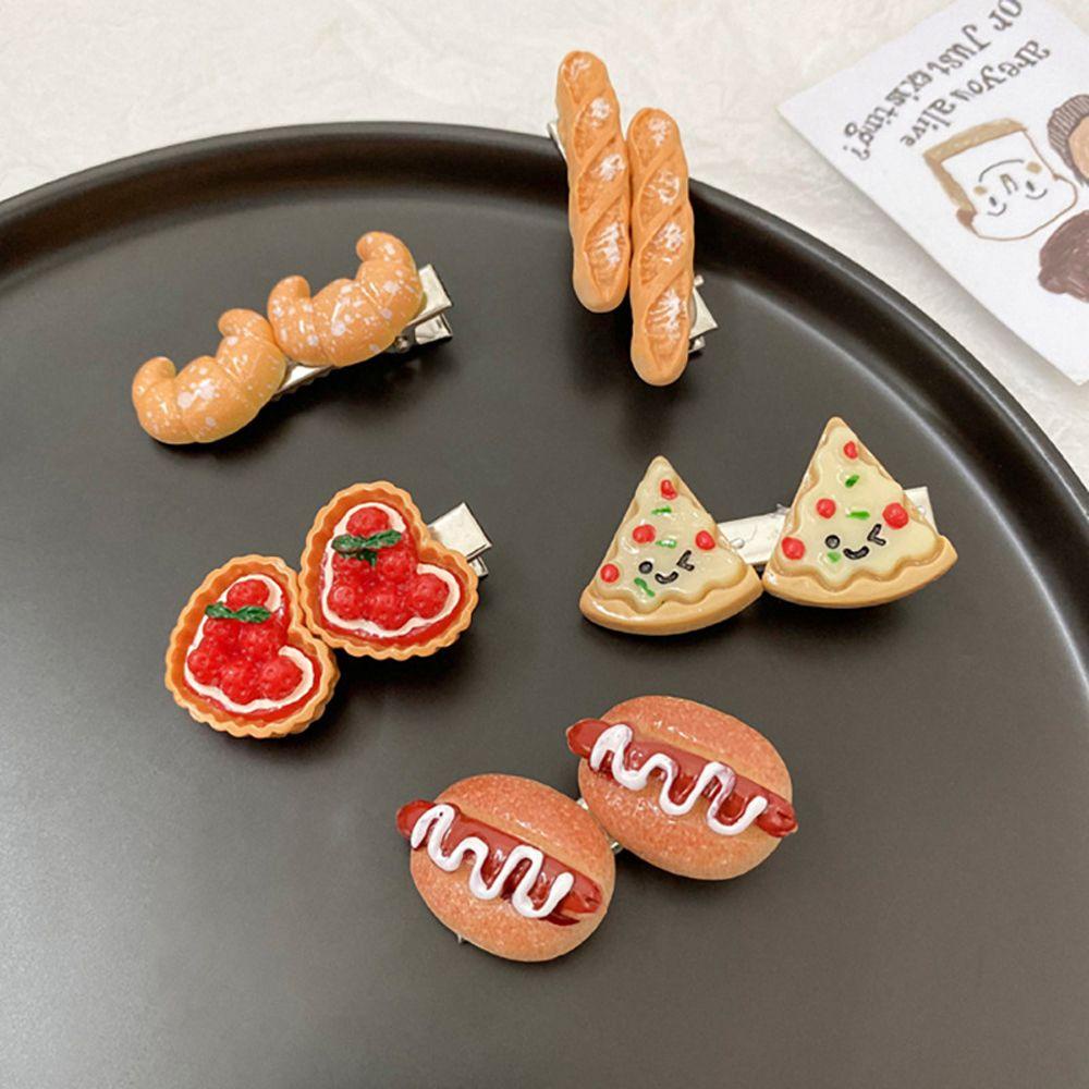 Kẹp Tóc Hình Bánh Pizza / Hot Dog Ngộ Nghĩnh Cho Nữ