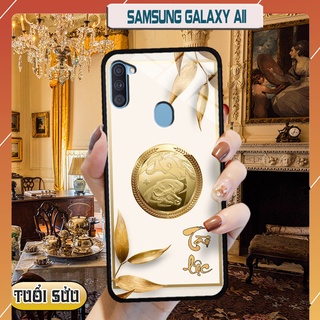 Ốp lưng kính 3d 12 con giáp samsung galaxy a11