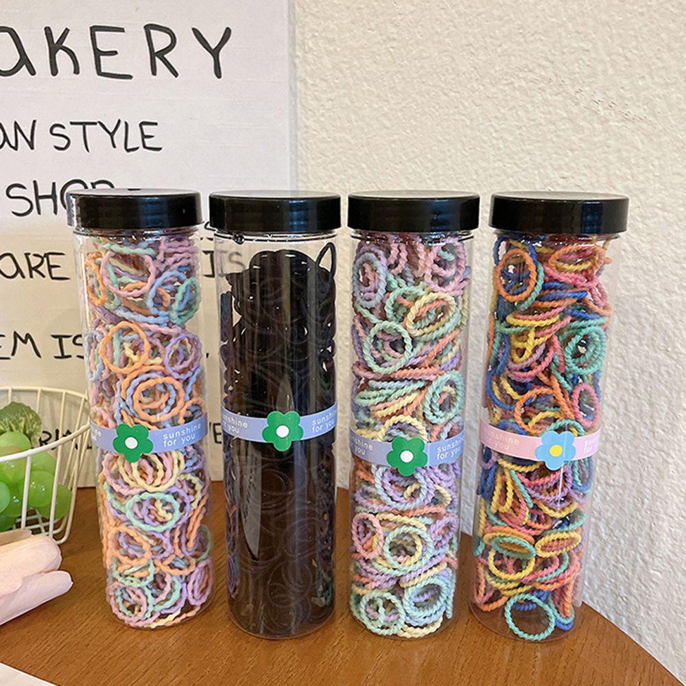 Hộp 300 Dây Buộc Tóc Cao Su Co Giãn Kiểu Pháp Dễ Thương Cho Bé Gái VANES1