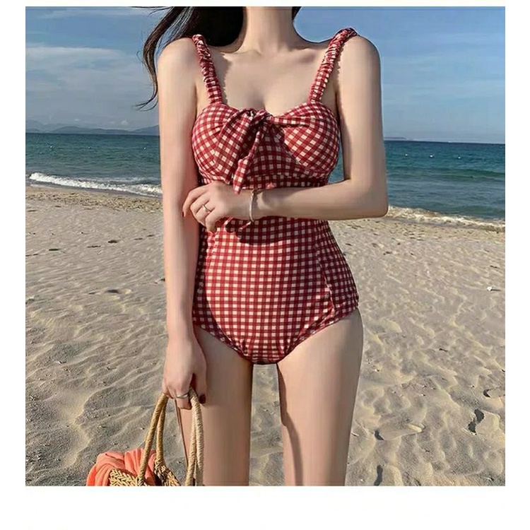 Bộ Đồ Bơi Bikini Hai Mảnh Họa Tiết Sọc Ca Rô Đỏ Có Gọng Nâng Ngực 2021 Cho Nữ | BigBuy360 - bigbuy360.vn