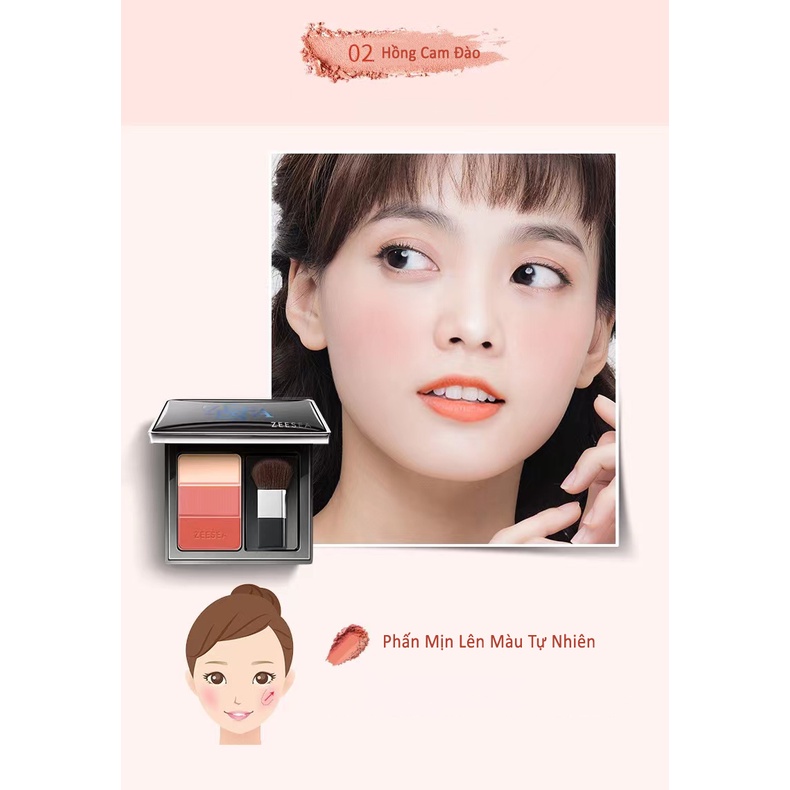 Bảng Phấn Má 3 Màu ZEESEA Tri Color Blush