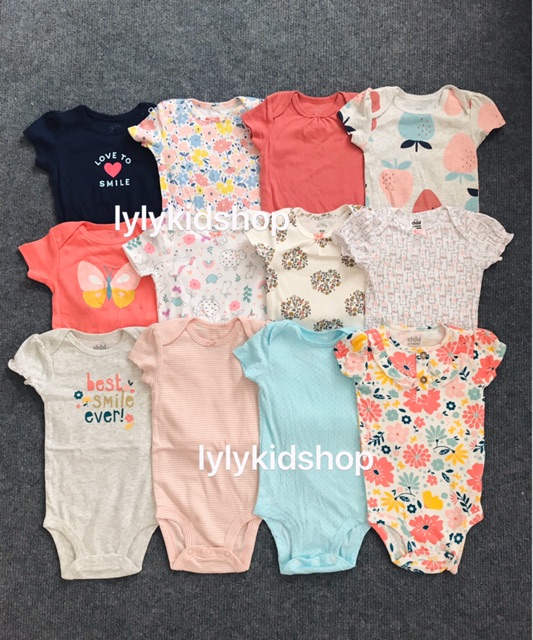 Bodysuit tay ngắn bé gái