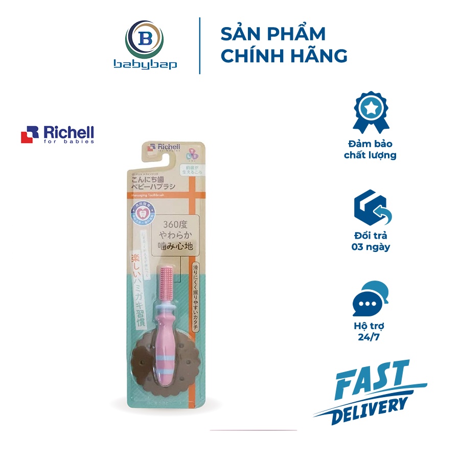 Bàn Chải Đánh Răng Bước 2 T.L.I Richell Dành Cho Bé Từ 6 Tháng Tuổi