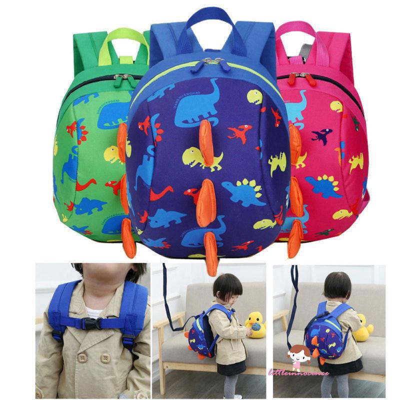 ❤XZQ-Kids Safety Harness Leash Anti Lost Backpack Strap Bag Walking Toddler Dinosaur