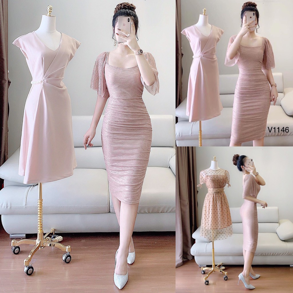 [Mã WA23150 giảm 20k đơn 150k] VÁY BE BODY HÀNG THIẾT KẾ 1146 - Đẹp Shop DVC (Kèm ảnh thật trải sàn do shop tự chụp)