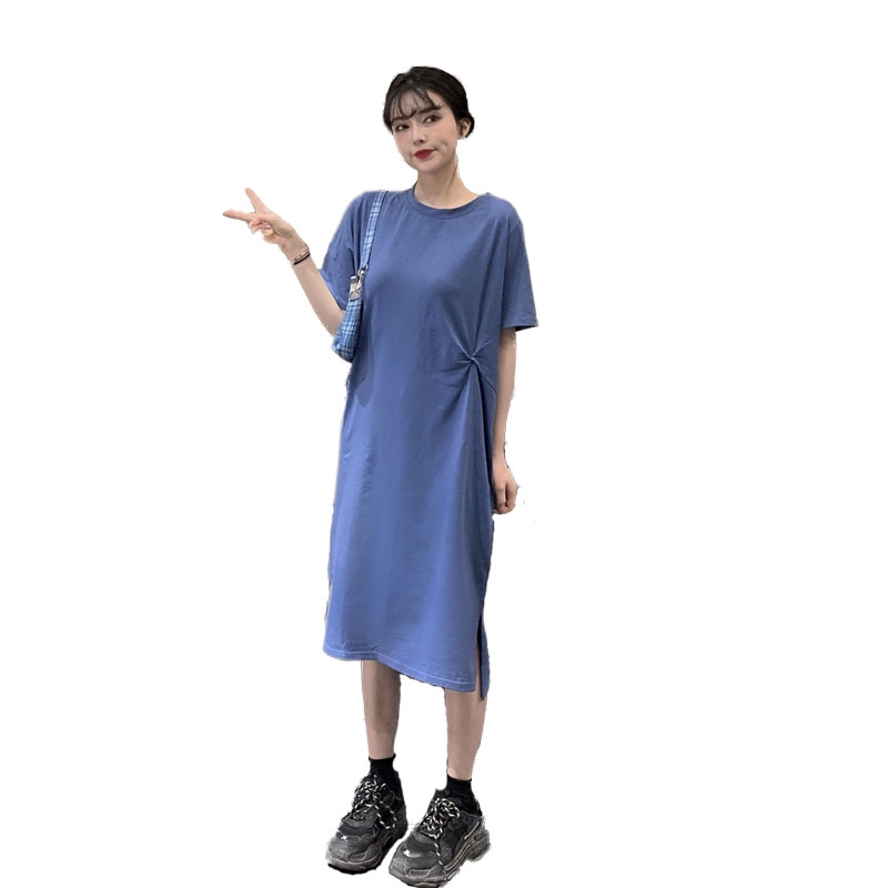 Đầm Dài Qua Gối Dáng Rộng Màu Trơn Thời Trang Dành Cho Nữ | BigBuy360 - bigbuy360.vn