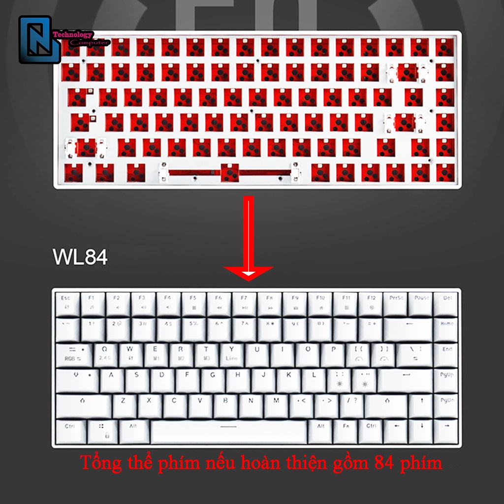 Bộ Kit ReadSon WL84 Led RGB Kết Nối 3 Chế Độ Cổng Type C Có Hot Swap Loại Tốt