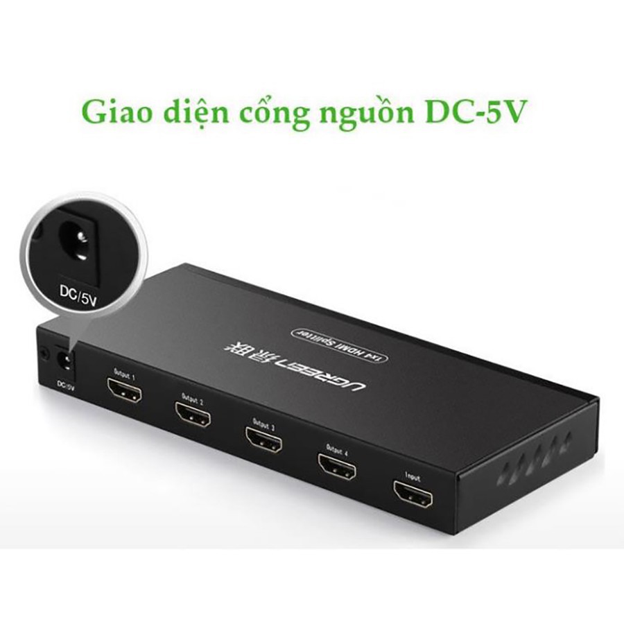 [Mã ELHACE giảm 4% đơn 300K] Bộ chia HDMI 1 ra 4 Ugreen 40202 chính hãng - HapuStore