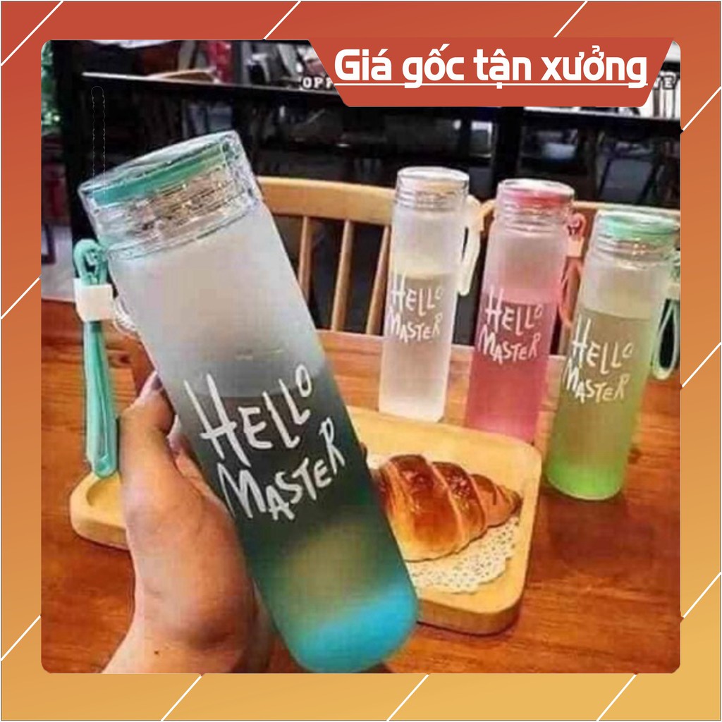 (Shop Uy Tín) BÌNH NƯỚC DETOX HELLO 500ML THỦY TINH - GIAO đột nhiên