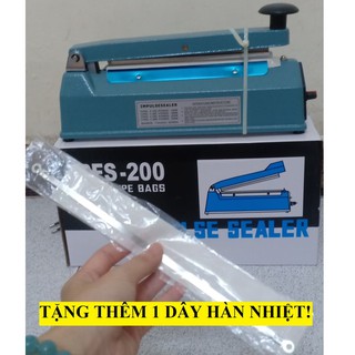 [VỎ SẮT TỐT]máy hàn miệng túi PFS 200| máy cắt ép màng co-máy hàn túi zip|MÁY ÉP MIỆNG TÚI 20 CM SẮT| Máy hàn miệng túi