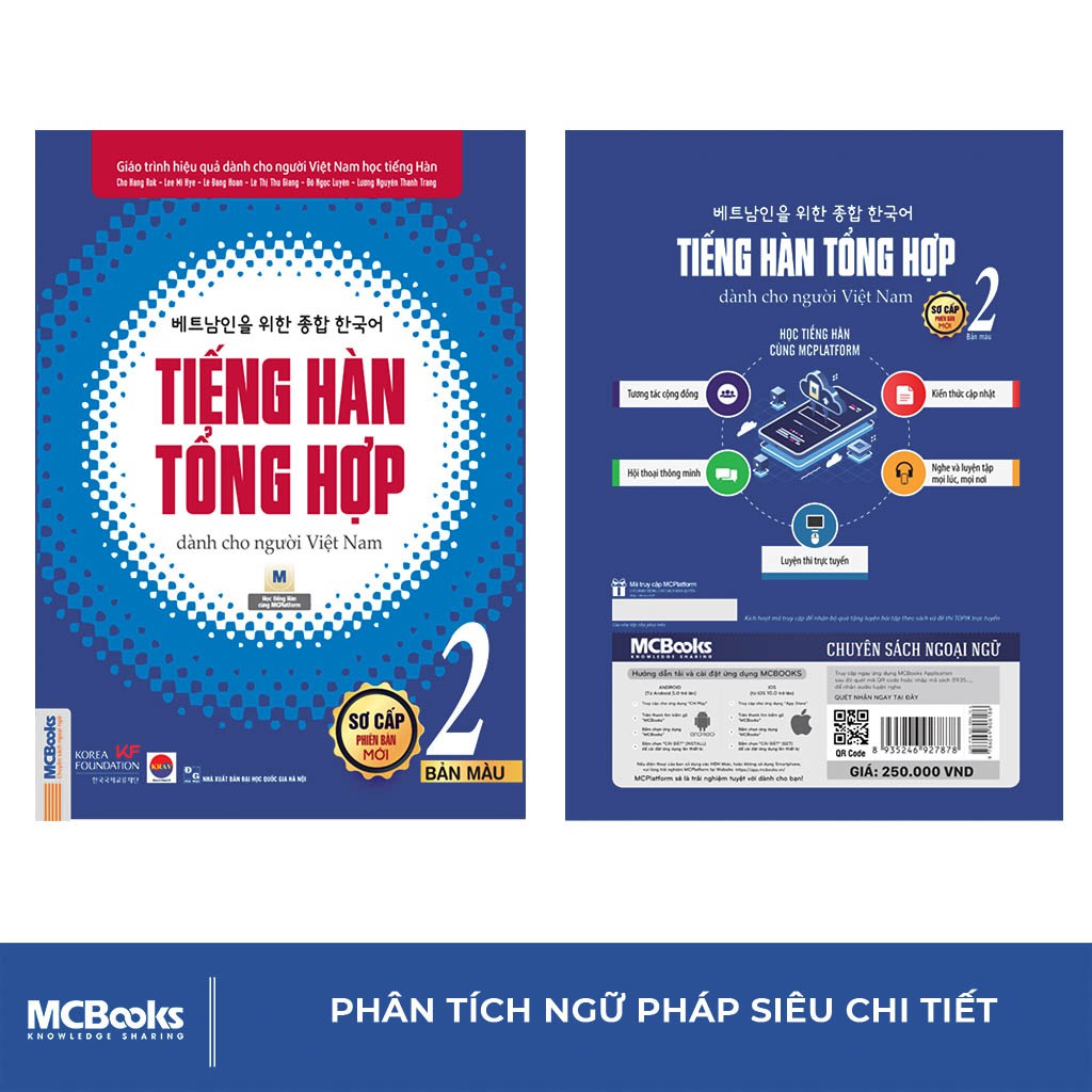 Sách - Tiếng Hàn Tổng Hợp Dành Cho Người Việt Nam Sơ Cấp Tập 2 - Bản Màu - Kèm App Học Online
