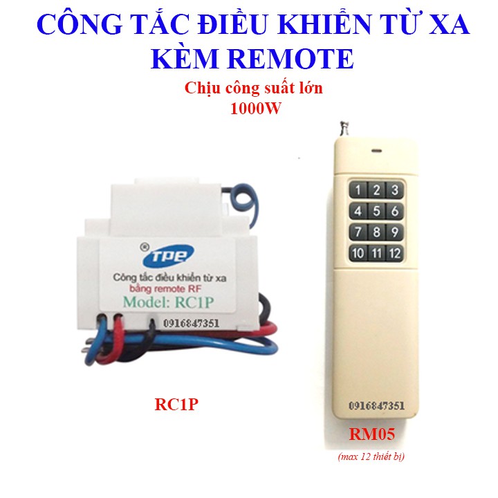 Hạt công tắc điều khiển từ xa TPE RC1S - RC1P