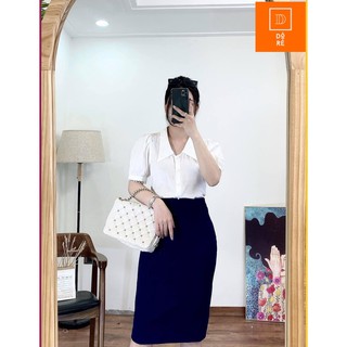 - Chân váy bút chì xẻ sau, chân váy công sở