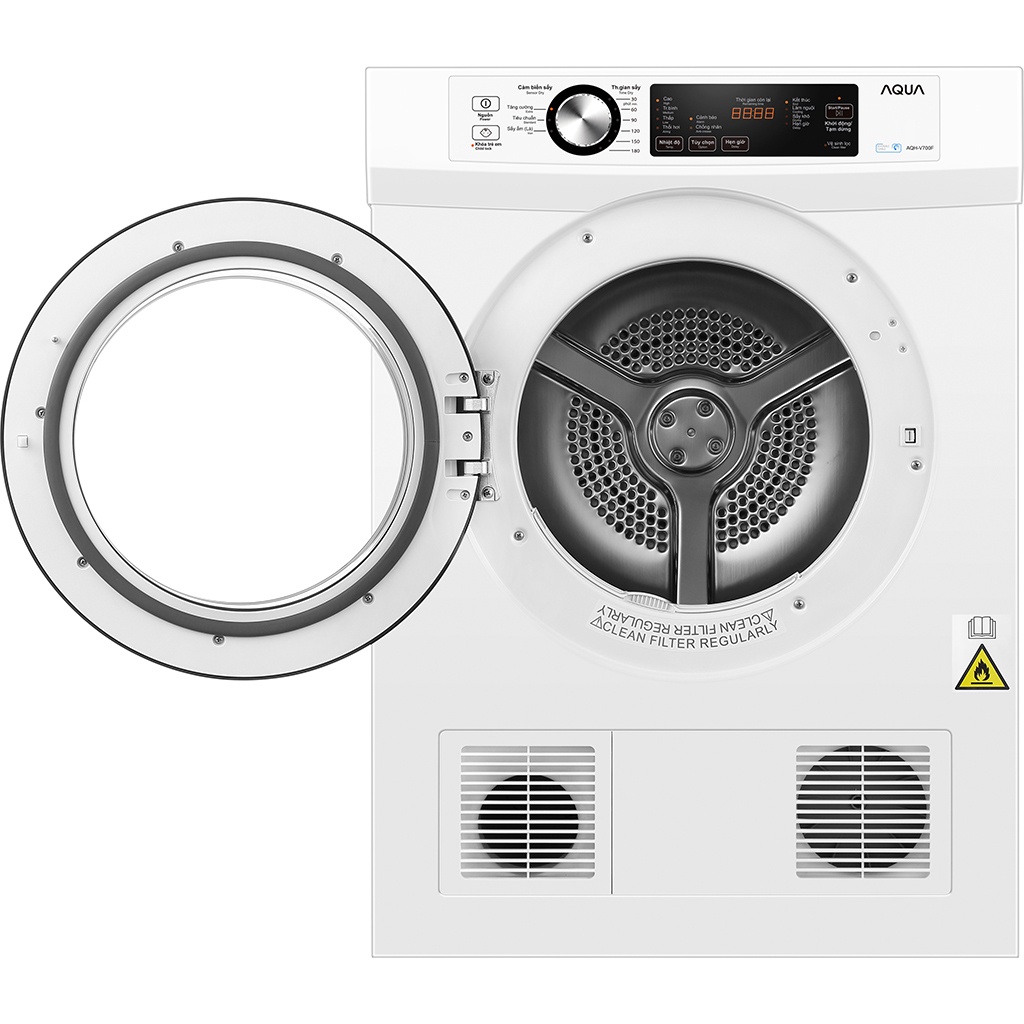 Máy sấy thông hơi Aqua 7Kg AQH-V700F.W hỗ trợ là