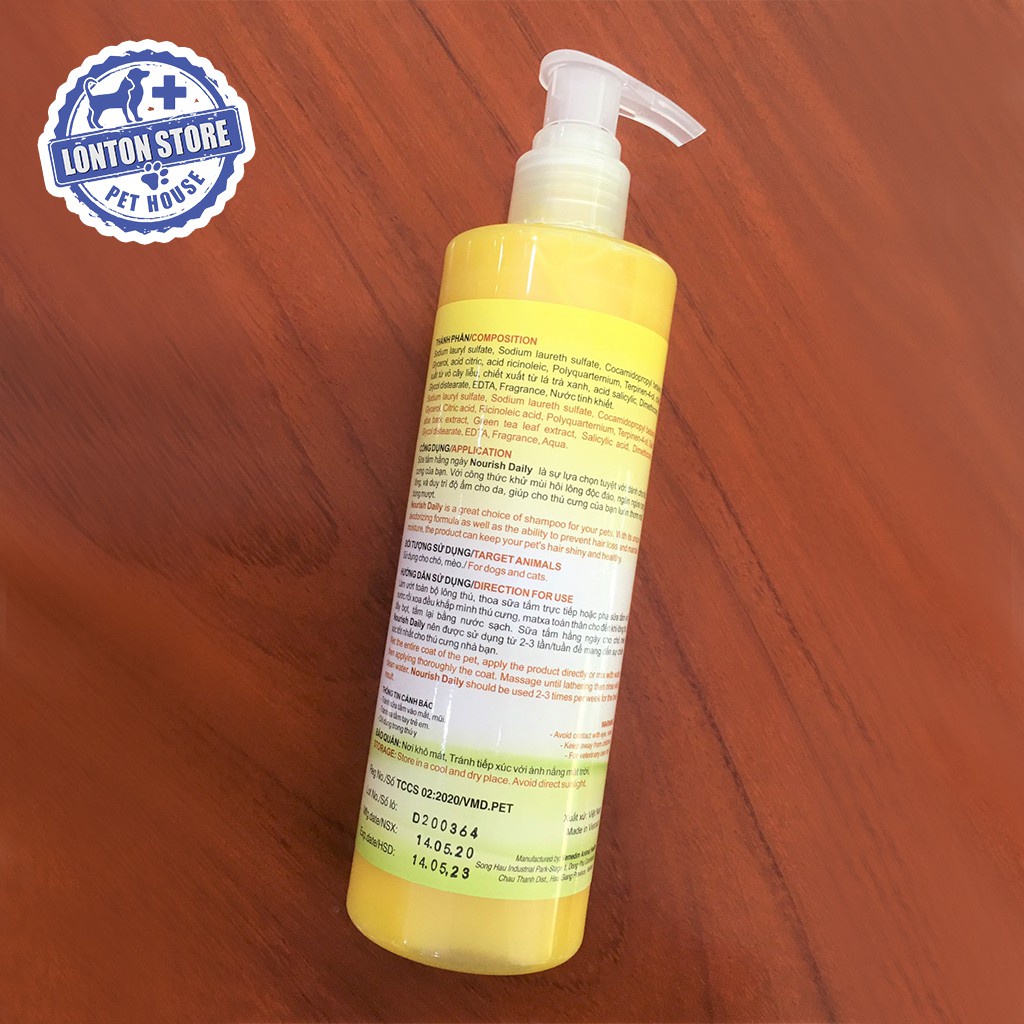 VEMEDIM Nourish Daily Shampo - Sữa Tắm Hằng Ngày Cho Chó Mèo  300ml - Lonton Store