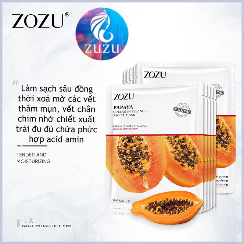 [N86] MẶT NẠ TRÁI CÂY ZOZU, MẶT NẠ NỘI ĐỊA HOA QUẢ TÁI TẠO DA CẢI THIỆN DA XỈN MÀU